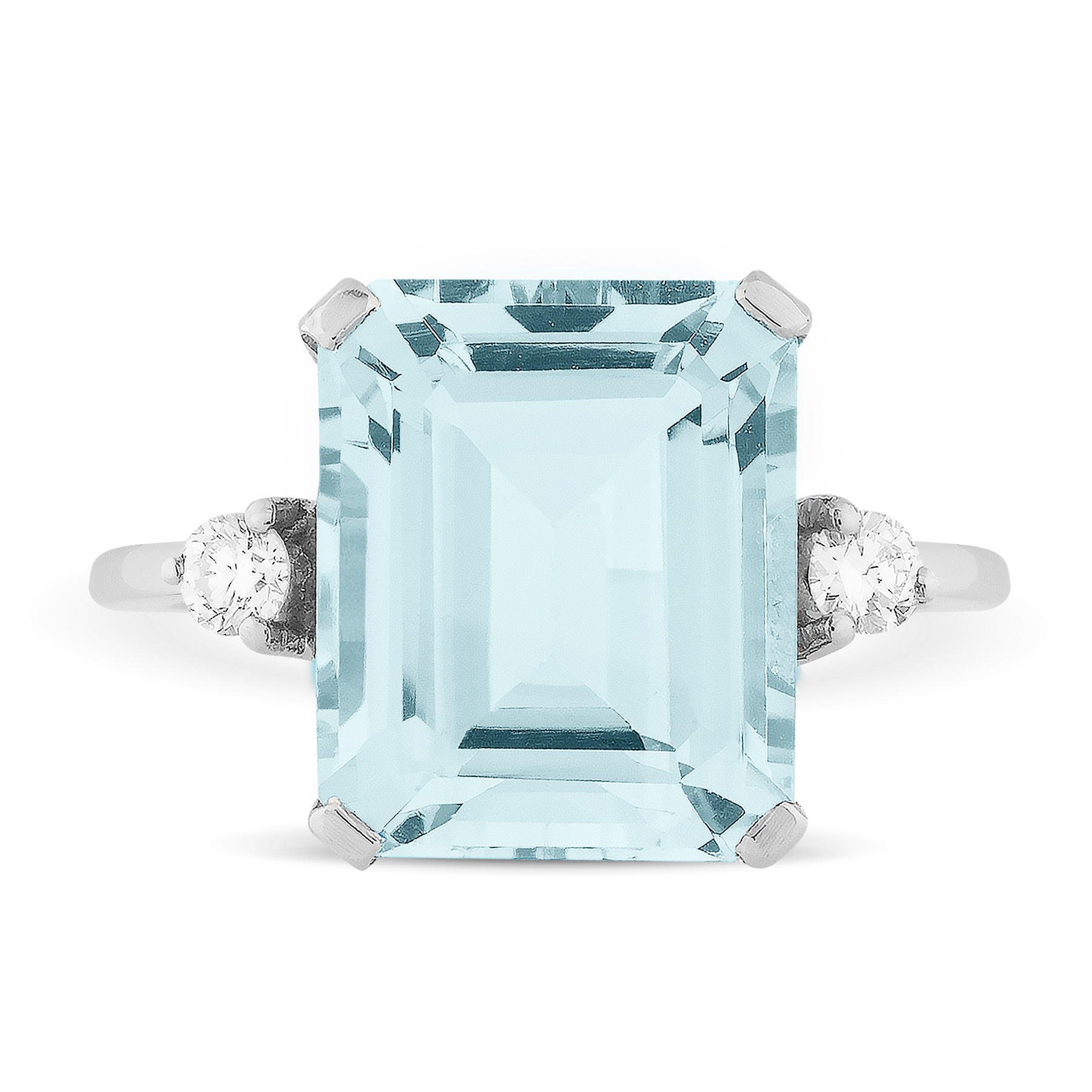 Aquamarine Diamond Ring